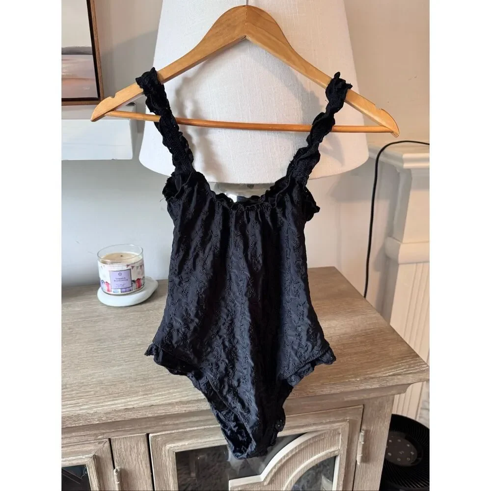 Frankies Bikinis Lucia Eyelet‎ One Piece Swimsuit Size XS
